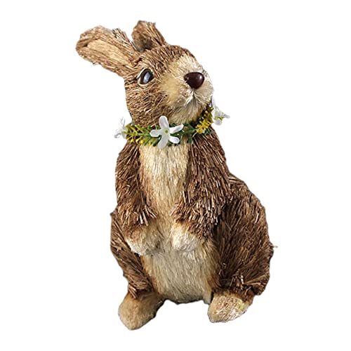 Lapins en Paille Cadeau de Pâques Idéal Décoration Ferme - 2