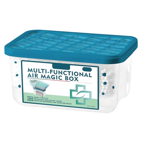 Hyunlai Caja absorbente de humedad y purificador de aire, 350 ml, reutilizable, para armario, baño, sótano, polvo y olor con fórmula a base de plantas, segura para el hogar, zonas de mascotas