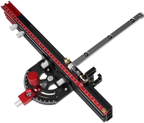 Aepiraza Table Saw Miter Gauge with Micro Adjustable Flip Stop and 35" Extendable Fence and 23 Quick Angle Stop Fit 3/8 x 3/4" T Slot for Repeatable Angled Cuts and Mortises