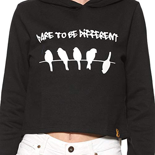 Image of PINACOLADA Printed Full Sleeve Hooded Sweatshirts or Hoodie for Women
