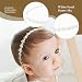 QEXUJOW Babyschmuck - Ein Stirnband aus Ripsband für Mädchen, weißes elastisches Stirnband für Neugeborene