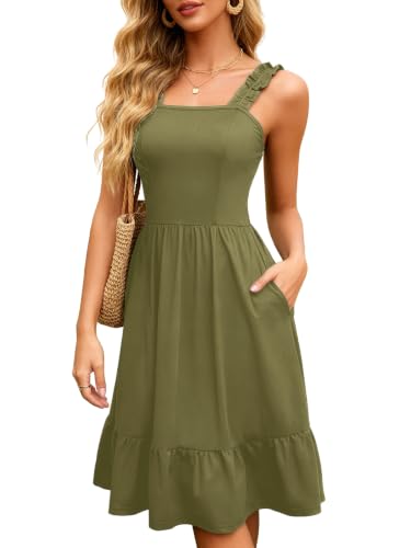 Image of Berydress Sundress for Women 2026 Cute Spaghetti Strap Summer Midi Dresses