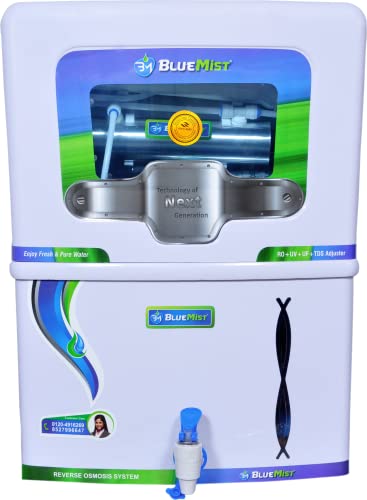 Image of BLUEMIST 12 L Premium black Copper RO Water Purifier | RO+UV+UF+TDS Control | Purified Water with Goodness of Copper (Copper RO Water Purifier) | Colour White