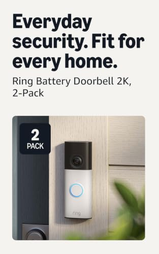 Ring Battery Doorbell 2K (newest model) Retinal 2K with wide-angl...