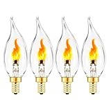 Sunaiony Flickering Light Bulbs E12 Candelabra LED Fire...