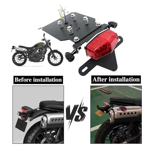 Support de plaque d'immatriculation moto finition noire pour Honda SCL500