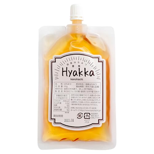 かの蜂 蜂蜜 エコパック 百花蜂蜜 90g×1袋 メール便