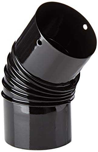 WOLFPACK 22011112 Coude Émaillé de Poêle Noir 120 mm 45°, Cranberry 120 mm