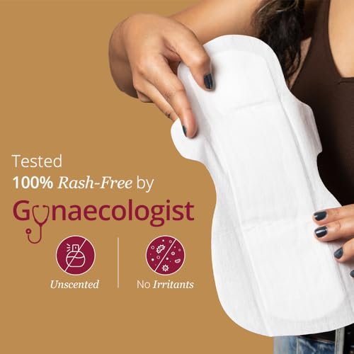 Carmesi Sensitive Sanitary Pads - Pack of 30 Pads (Large) - Certified 100% Rash-Free by Gynecologist - Natural Plant Top Sheet - No Fragrance, No... - Image 4
