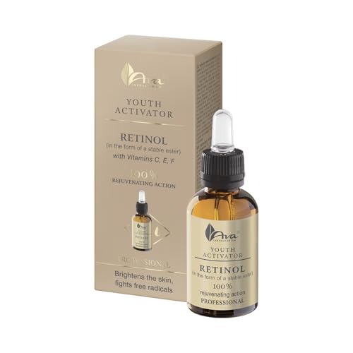 Youth Activator Retinol with Vitamins C, E, & F Face Serum - Brightening & Rejuvenating Skincare Serum by AVA Laboratorium - 30ml