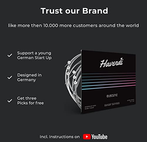 HAVENDI® Cordes pour guitare électrique – cordes en acier de qualité supérieure pour guitare électrique avec revêtement… - Les Beatles, Paul McCartney, John Lennon, RIngo Starr, George Harrison HAVENDI® Cordes pour guitare électrique - cordes en acier de qualité supérieure pour guitare électrique avec revêtement… – Image 5