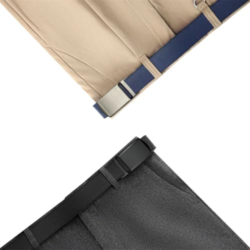 Mens Black Belt Metal Automatic Buckle Waist Work Belt Reversible Belt 219Wxwzd-Gy 125cm3