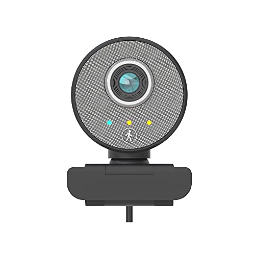 Midland – Webcam for PC Follow-U with Integrated Microphone, 360° Camera with Live Tracking, Full HD Webcam for Laptop for Streaming, Podcasts, and Videoconferences, Compatible with All USB Devices