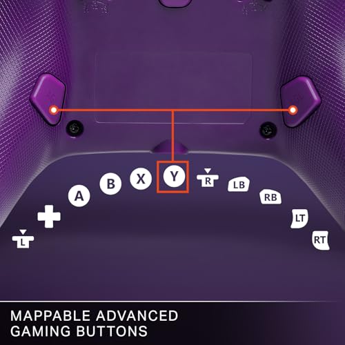 Image of PowerA Advantage Wired Controller for Xbox Series X|S - Celestial Purple, gamepad, hall effect thumbsticks, gaming controller, USB-C, Works with Xbox One, Officially Licensed