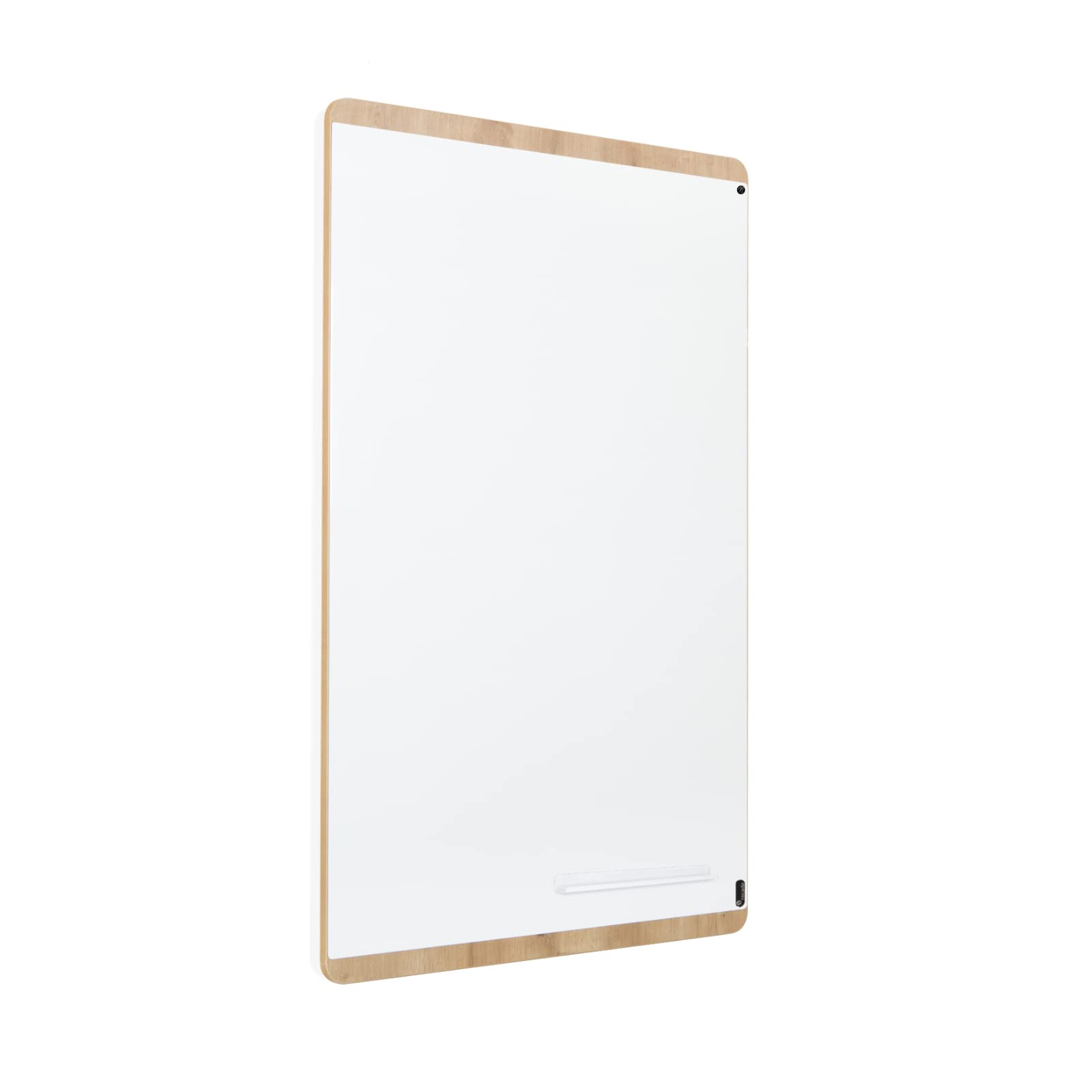 Rocada | Pizarra Blanca Magnética Natural - Marco de Madera - Borrado en Seco - Bandeja para Rotuladores - 75 x 115 cm