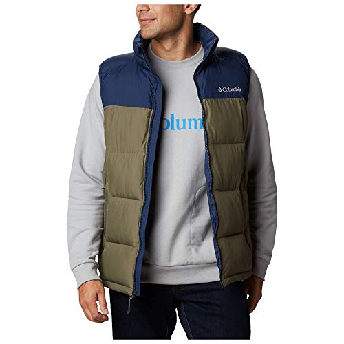 Columbia Pike Lake Vest Chaleco, Hombre, Verde, Azul (Stone Green, Collegiate Navy), L