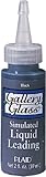  Gallery Glass - Pintura para Ventanas, Efecto vidriera, Classic Black Liquid Leading for Lines, 2 Fluid Ounces