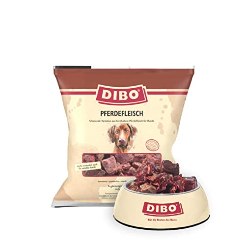 DIBO Pferdefleisch, 20 x 1.000g-Beutel, Tiefkühlfutter, gesunde, natürliche Ernährung für Hunde, Hundefutter, Barf, B.A.R.F.