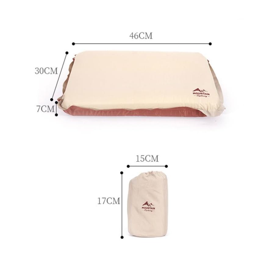 Luminexia Cuscino da Viaggio Autogonfiabile,Ultraleggero Cuscino Gonfiabile Campeggio,Cuscino Cervicale Portatile,Cuscini Gonfiabili Comprimibile Ergonomico,per Auto,Aereo,Treno,Ufficio（2pcs）