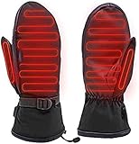 FUNCIÓN DE VISUALIZACIÓN DE ELECTRICIDAD DE 4 NIVELES: los guantes térmicos para mujer vienen con función de visualización de electricidad: 25%, 50%, 75%, 100%, le permite conocer la electricidad cuando practica deportes al aire libre, como esquiar, patinar, cazar, pesca, senderismo, etc. Los guantes calentados por batería le brindan un invierno cálido.