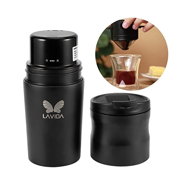 Ruiqas Elektrische Kaffeebohnenmühle mit USB-Kabel, Edelstahl Kaffeemühle Mini Küche Getreide Bohnenmühle Mahlmaschine – Bild 3