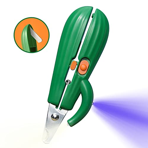 Ciseaux à Griffes pour Chiens et Chats avec Lime à Ongles | Design Original de Cactus avec lumière LED & U-V | Ponceuse à Griffes Unique en Acier Inoxydable Professionnel Cover