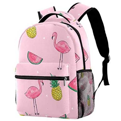 Sac à dos flamant rose et pastèque Leisure Campus avec porte-bouteille