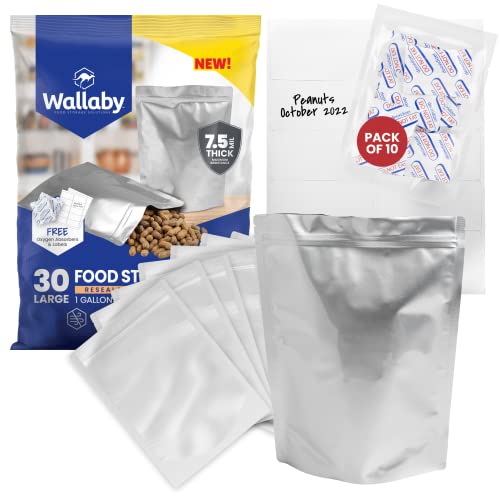 Wallaby 1-Gallon Gusset Mylar Bag Bundle - 30x (7.5 Mil - 10