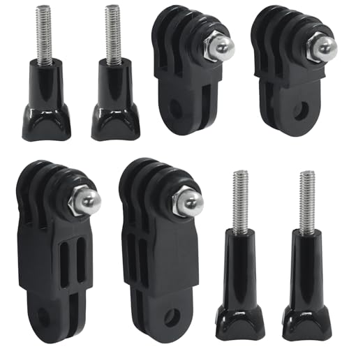 Kyuionty 3-Way Adjustable Extension Pivot Arm Long & Short Straight Joints Adapter Mount Kit Compatible with GoPro Hero 13-3+/SJCAM/GeekPro (Same and Vertical Direction)