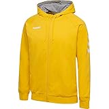 Roll-Top-Tunnelzugkragen Hummel Herren Hmlgo Cotton Zip Hoodie Kapuzenpullover, Sports Yellow, M EU