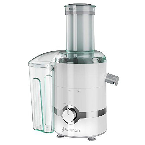 Juiceman JM3000 3-in-1 Total Electric Juicer, Juicer, Blender, & Citrus Juicer with 2L Removable Pulp Container & 24oz. Portable Personal Blending Jar (Travel Lid Included)