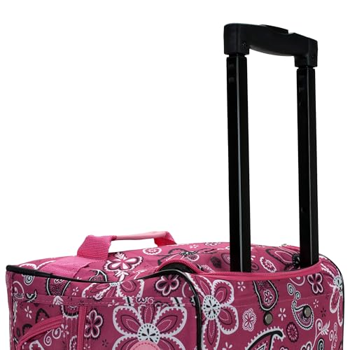 Image of Rockland Rolling Duffel Bag, Black, 22 inch