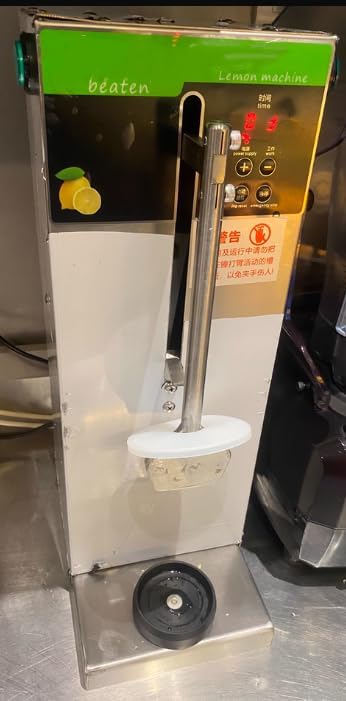 Electric Lemon Smasher Automatic Fruit Muddler High Torque with 1 x 1000ML Shaker Cup,Time Setting for Smashing Lemon/Lime/Fresh Fruit/Ice (Stainless Steel Straight Head)