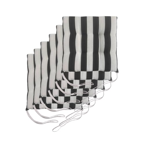 Il Tuo Artigiano Design Set 6 Cuscini per Sedie da Giardino Made in Italy - Cuscini Copri Sedie da Cucina 40x40 cm - Imbottiture in Spugna e morbido Acrilico (Bianco e nero) Il Tuo Artigiano Design Set 6 Cuscini per Sedie da Giardino Made in Italy - Cuscini Copri Sedie da Cucina 40x40 cm - Imbottiture in Spugna e morbido Acrilico (Bianco e nero)