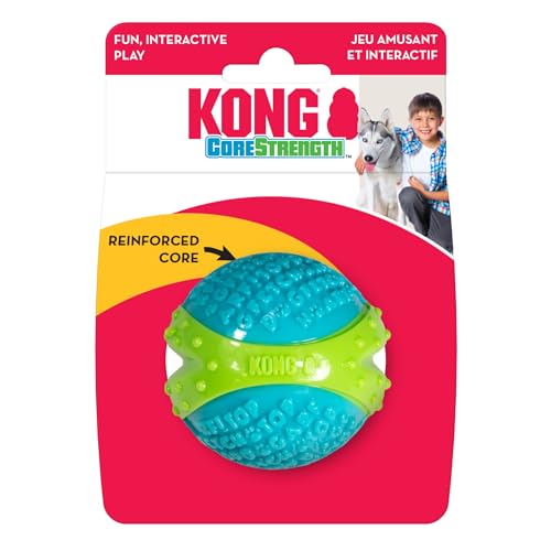 KONG – CoreStrength Ball - Langlebiges Kauspielzeug für Zahnpflege – Für Große Hunde
