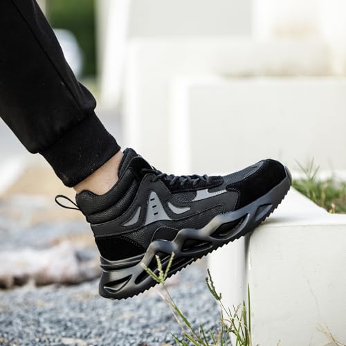 Image of Nutropa Steel Toe Boots for Men, Lightweight Work & Safety Shoes Puncture Proof Steel Toe Shoes,Black 13 Women /11.5 Men