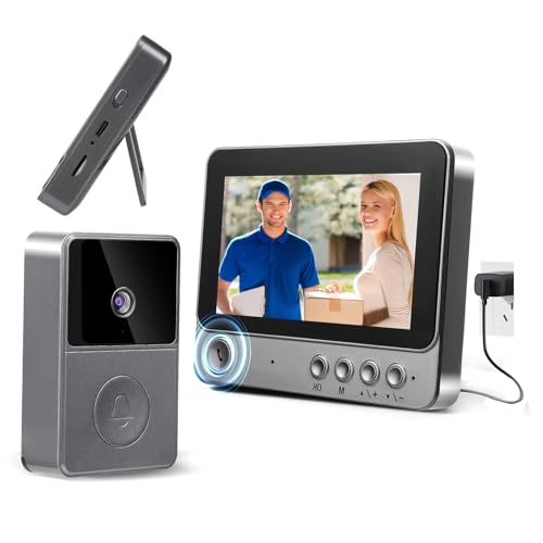 Timbre con Camara Exterior- 4.3 Pulgadas videoportero...