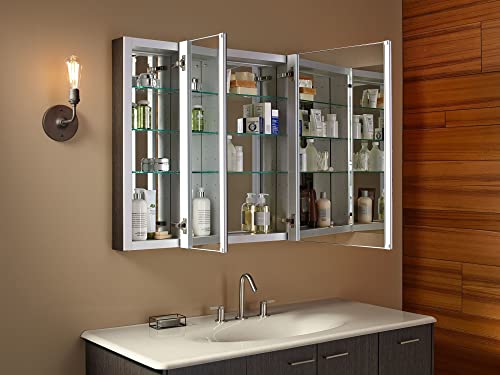 Verdera 40 In. W X 30 In. H Recessed Medicine Cabinet In Anodized Aluminum #TOP2