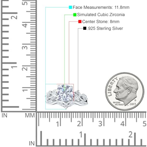 OMRANII Two Piece Round Shaped Art Deco Infinity Twisted leaf Design Marquise Cubic Zirconia Bridal Set Wedding Engagement Ring 925 Sterling Silver4