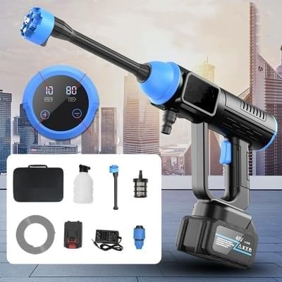 MBUYS MALL Portable Cordless Pressure Washer with Touch Screen,Provides 18000mAh Battery Max 1000PSI,Pressure Washer with 6 in 1 Nozzle,30Gear Adjustment with Power Display for Washing Cars,Garden-image-23