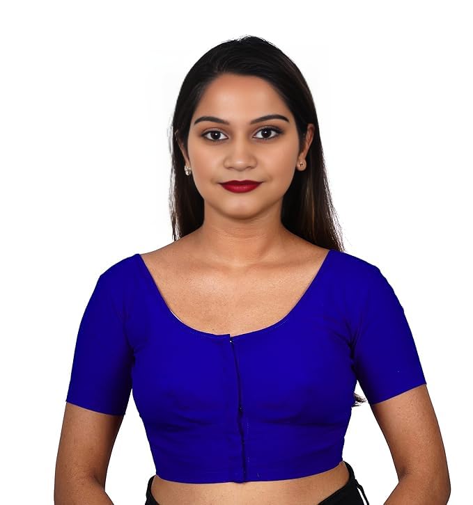 gaiyera Women's Stitched Readymade 2by2 Cotton Blouse, Plain, Comfortable, Saree Wear Blouses-picture-55
