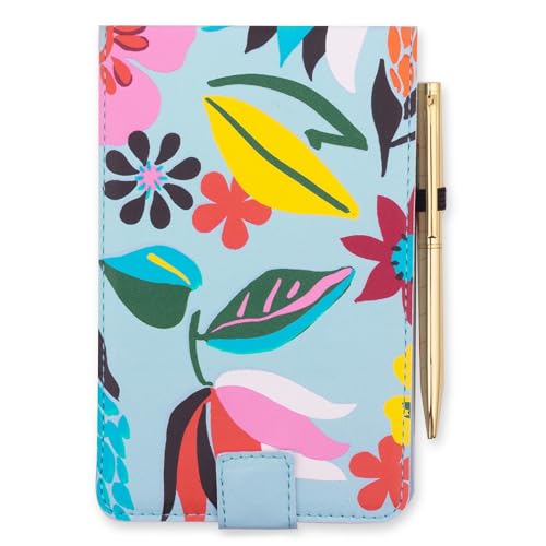 Bloc-notes Kate Spade 14x9.5 cm rechargeable avec stylo doré et couverture à rabat