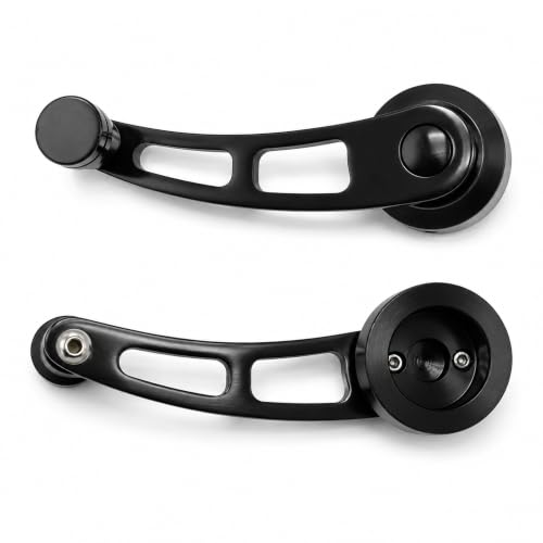 Image of 1 Pair Black Billet Aluminum 4-1 /4 inch Window Crank Handle Kit Fits for Hot Rod Chevy Ford C-hrysler