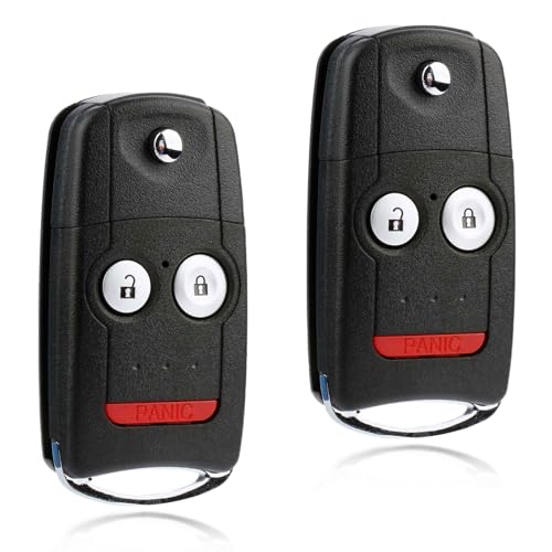 2X USARemote Keyless Entry Remote Car Key Fob Replacement for 2007 2008 2009 2010 2011 2012 2013 Acura MDX RDX 3-Button Flip Key (N5F0602A1A, 35111-STX-327)