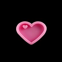 Silicone Casting Epoxy Mold for DIY Resin Pendant Hollow Cat Paw Keychain Jewelry Tools UV Epoxy Handmade Craft Making Mould S Heart