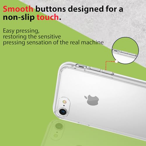 Image of KACA Clear Back Cover Case for Apple iPhone SE 2020 /2022 /iPhone 7 /iPhone 8 |Case for iPhone SE 2020 /2022|Shockproof Bumper TPU Protective Design|Apple iPhone SE 2020 /2022 Back Cover- Transparent