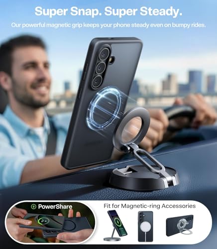 Image of TORRAS Magnetic for Samsung Galaxy S26 Plus Case, [Military Grade Tested] Shockproof Translucent Slim Back Cover, Strong Magnet, Anti-Fingerprint for Galaxy S26+ 6.7'' 5G Phone Case Black