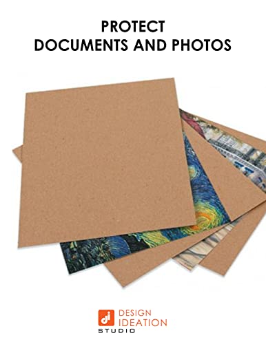 Studio 12 Chipboard Sheets. Medium Weight. Natural Kraft Brown. Great For Model Building, Scrap Booking, Creative Projects And Protecting Valuable Photos And Documents. (25 Sheets) (5.5" X 8.5") #TOP5