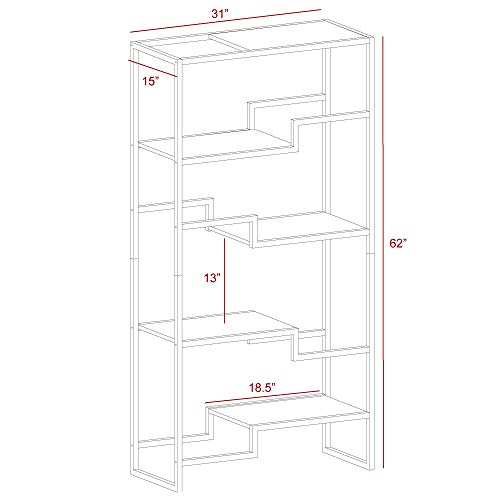 THE REFINED FELINE 62 Inch Tall Metropolitan Cat Condo, Black Metal Frame Cat Tower, Multi-Level Modern Cat Tree for… - Image 3