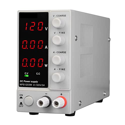 Alimentation CC à découpage stabilisée 120V 3A avec affichage LED mini format blanc